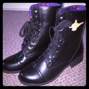 Disney Aladdin Fold Over Combat Boots